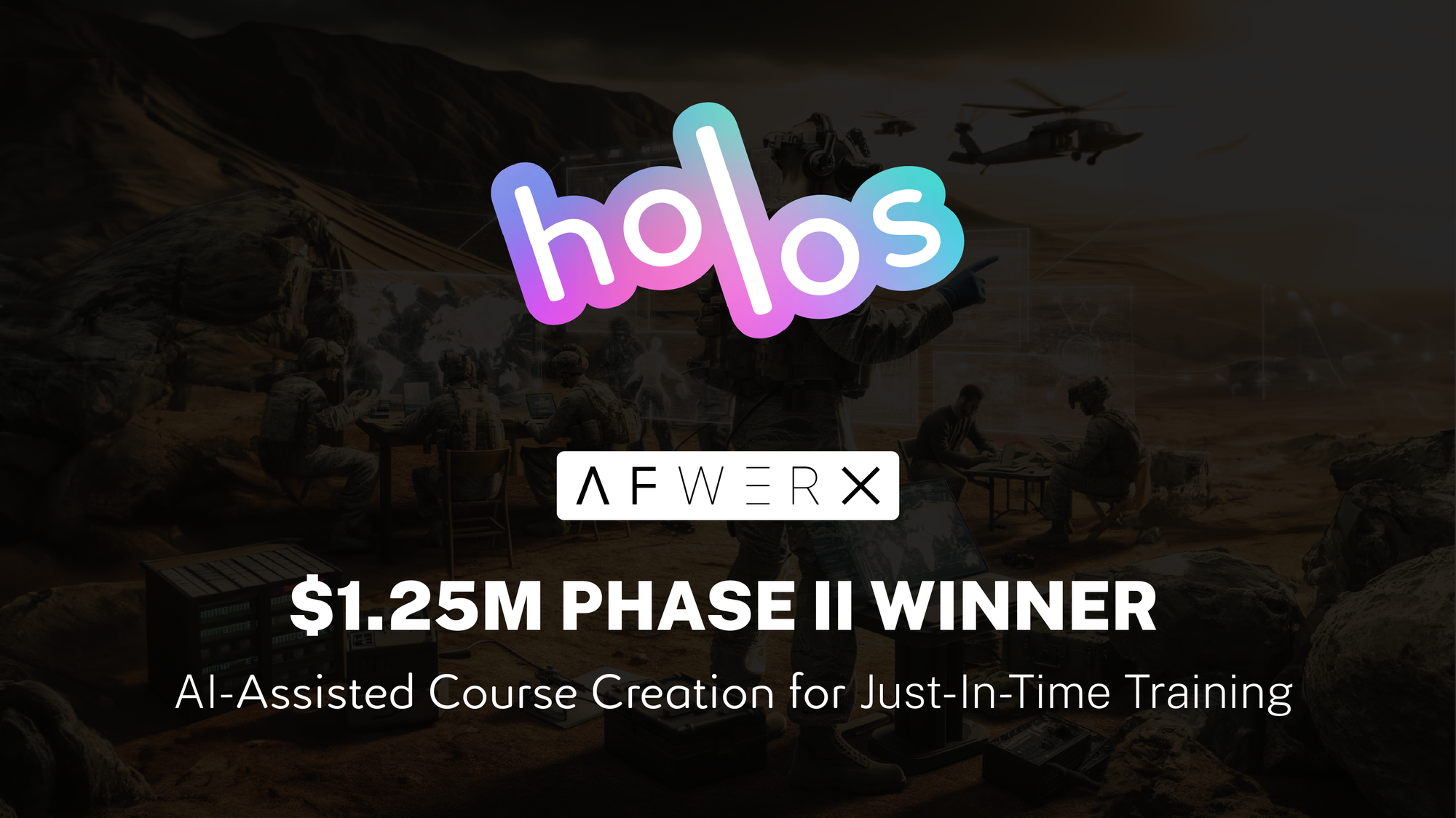 AFWERX Selects Holos for $1.25M Phase II SBIR Contract